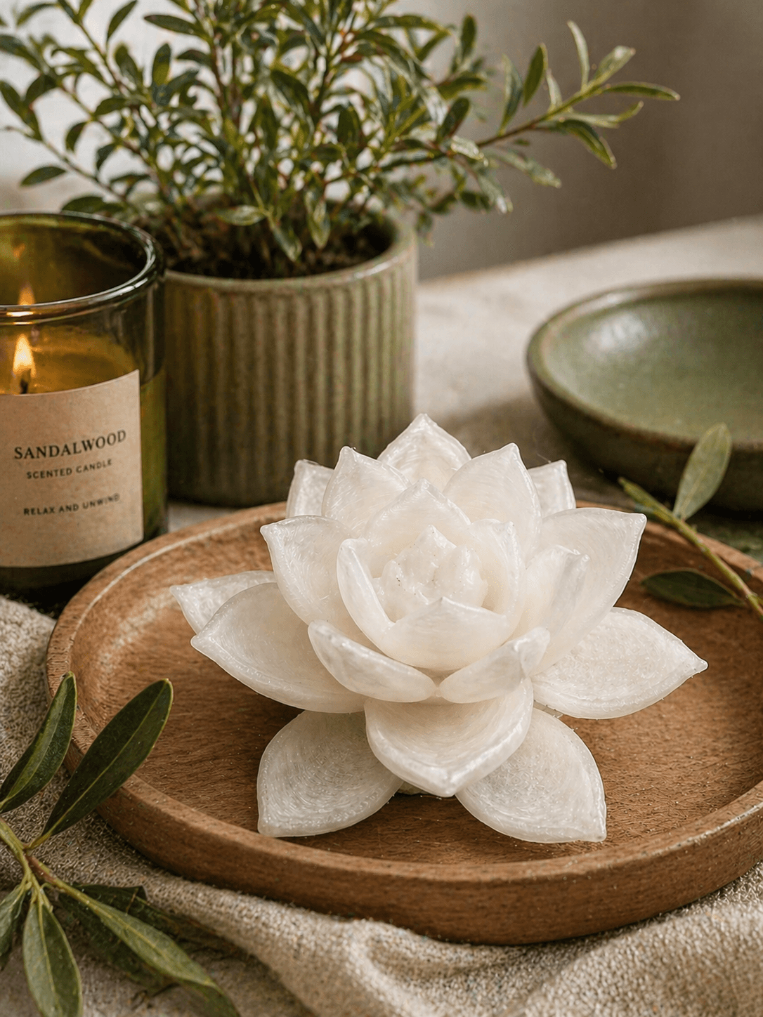 Lotus Flower Candle